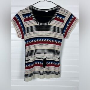 Striped Boho Multicolor Knit Top